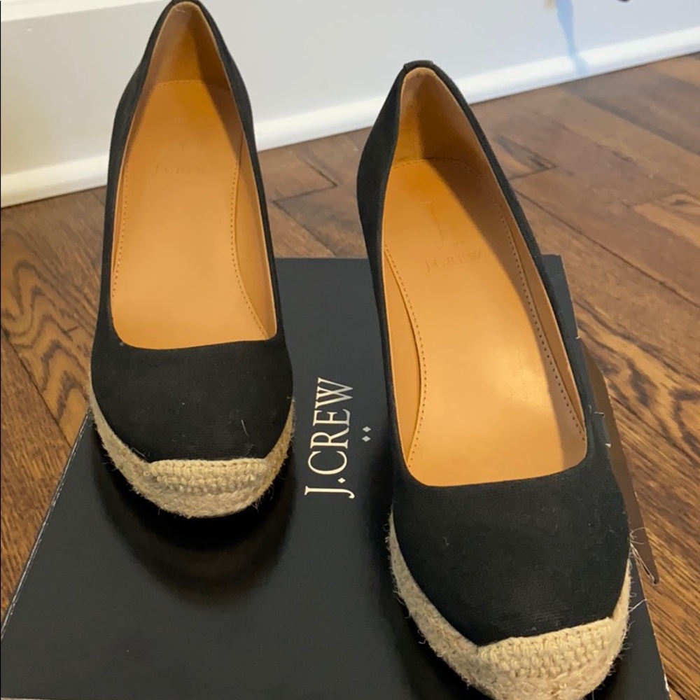 Black JCrew wedges